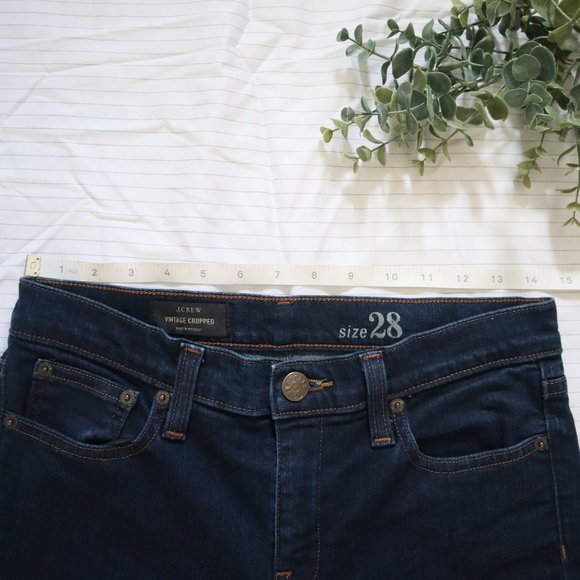 J. CREW Vintage Cropped Jeans Dark Wash Size 28 - Picture 7 of 11